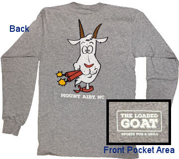 The Loaded Goat Long Sleeve Gray T-Shirt