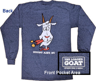 The Loaded Goat Long Sleeve Navy T-Shirt