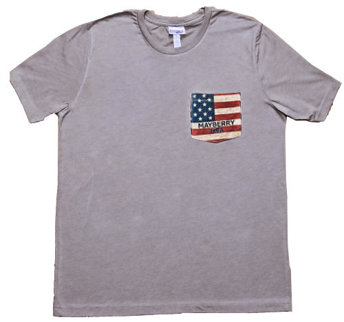 Mayberry Pocket Flag Light Gray T-shirt