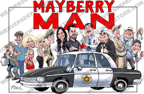 Mayberry Man Cartoon Postcard by Gary Varvel