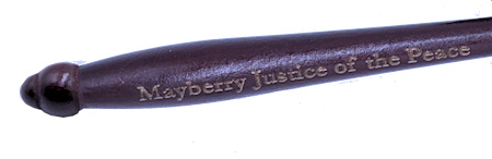 Gavel Engraving: Mayberry Justice of the Peace