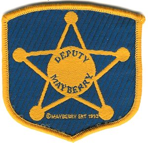 ANDY GRIFFITH MAYBERRY SHERIFF PATCH MAY02 