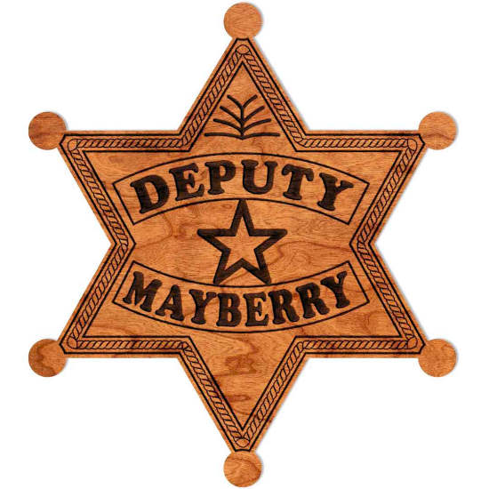 Mayberry Deputy Badge Wooden Magnet