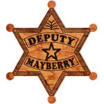 Mayberry Deputy Badge Wooden Magnet