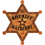 Mayberry Sheriff Badge Wooden Magnet
