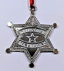 Sheriff Mayberry Badge Pewter Ornament